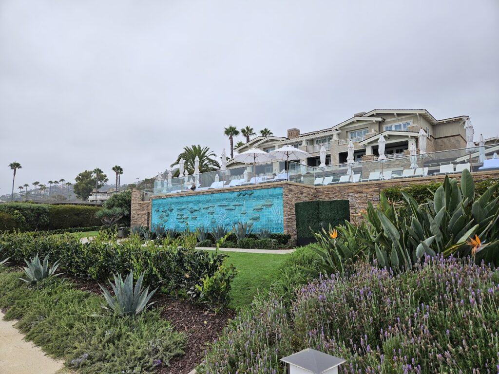Montage Laguna Beach view of hotel on the bluff.