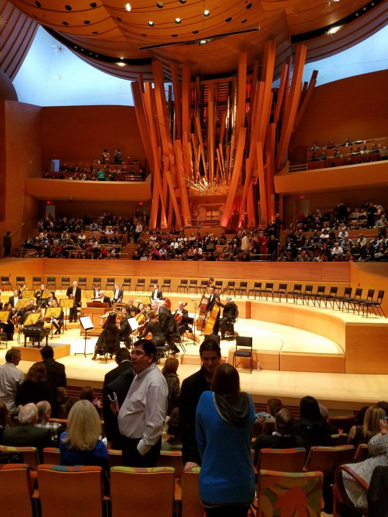 Interior of the Disney Concert Hall in Downtown Los Angeles