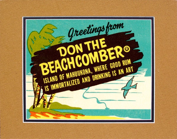 Don the Beachcomber sign