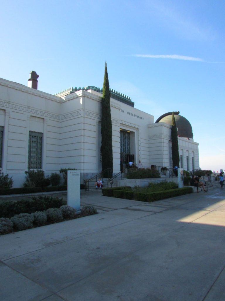 Front entrance of the Griffith Observatory.