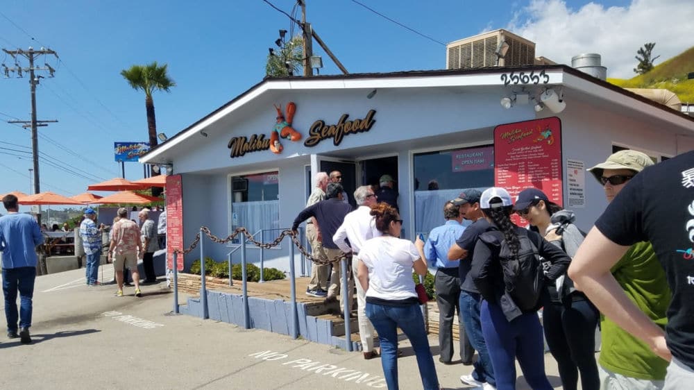 The line at Malibu Seafood