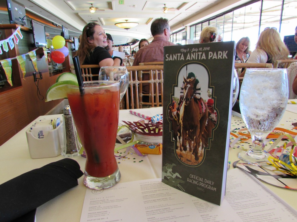 Macho Mary Cocktail at Santa Anita Racetrack.