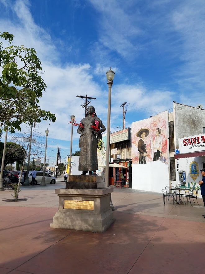 Mariachi Plaza in East Los Angeles - Statue of Lucha Reyes.