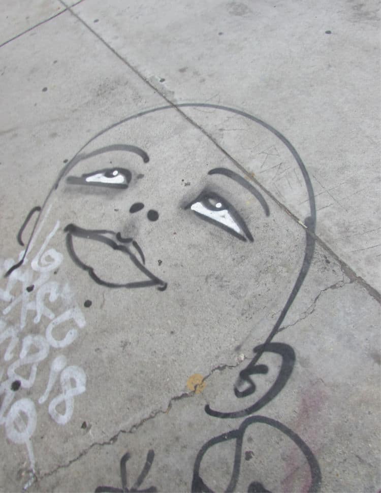 Sidewalk art in Downtown LA