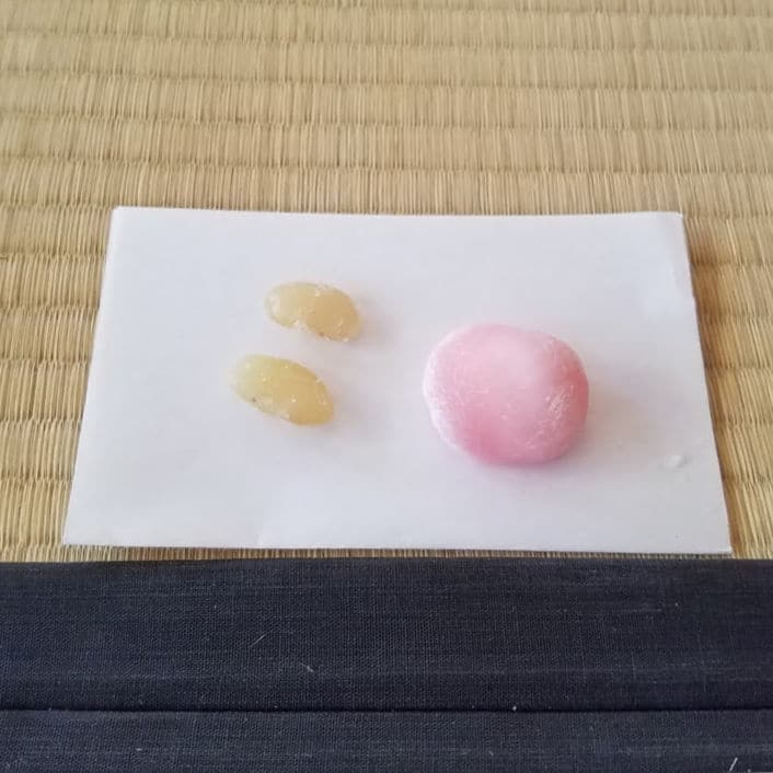 Wagashi Japanese tea service treat