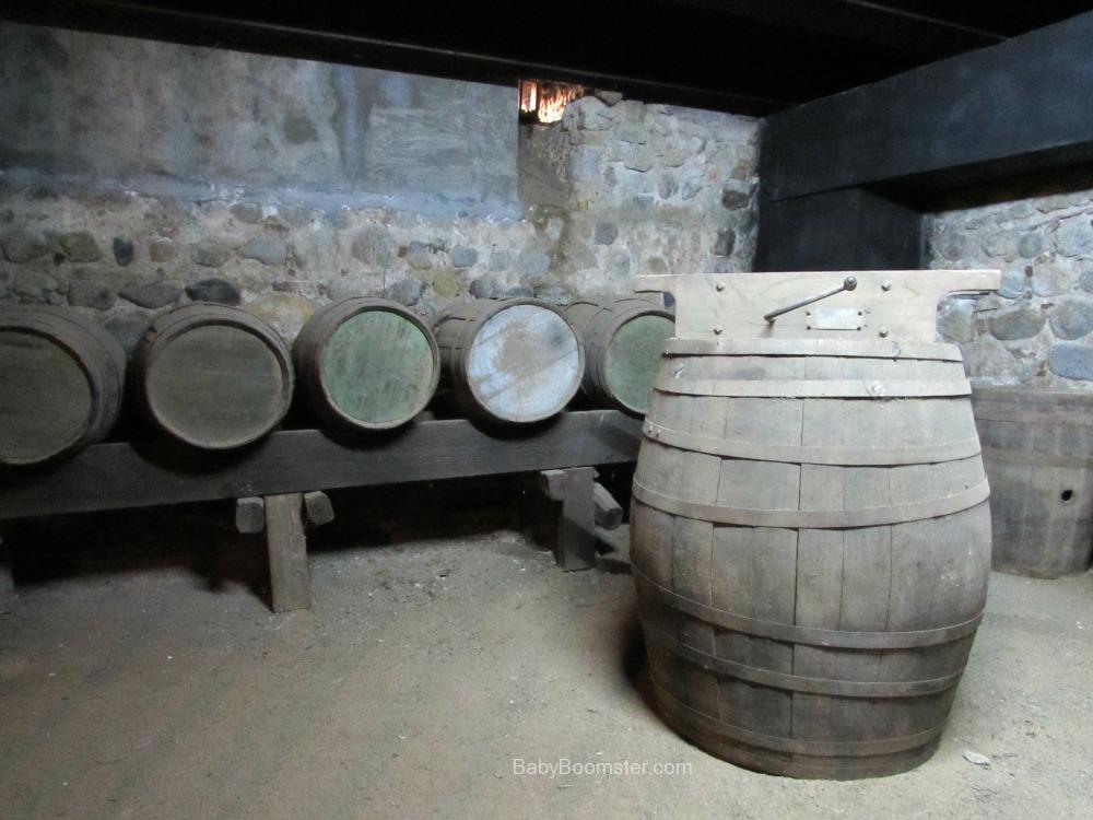 Old wine barrels at the San Fernando Mission.