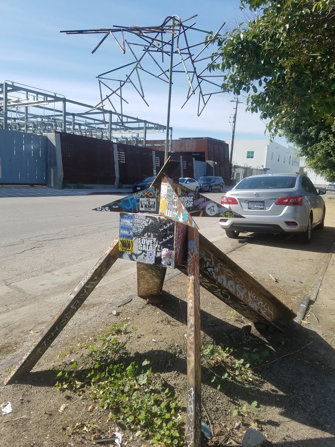 Street sculpture in LA Arts District.