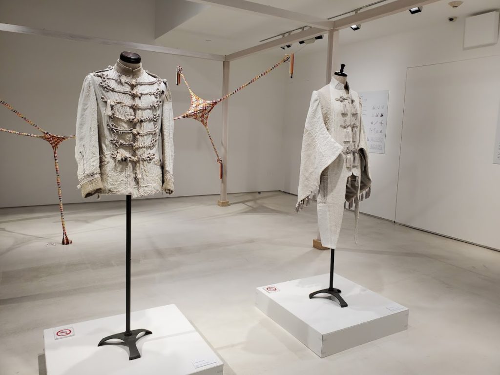 Costumes made with braided silk