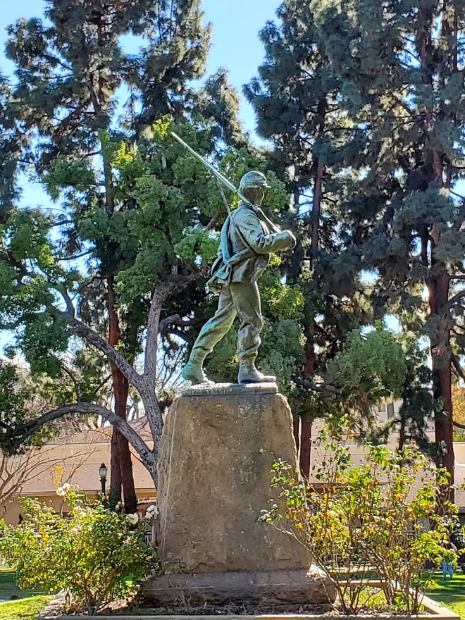 Statue of a Soldier at Pasadena Memorial Park