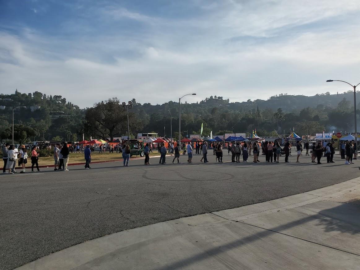 Line to get into Foodieland Night Market