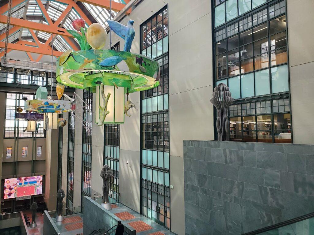 Three Chandeliers at the Central Library Tom Bradley Wing