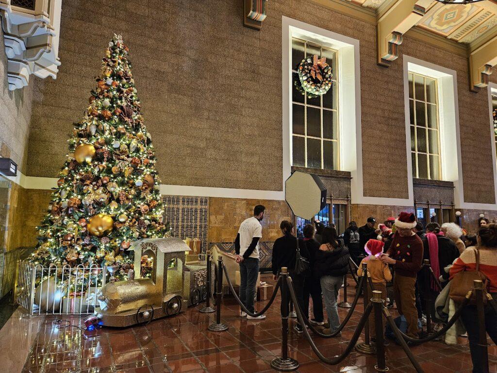 Union Station Los Angeles Christmas Tree.