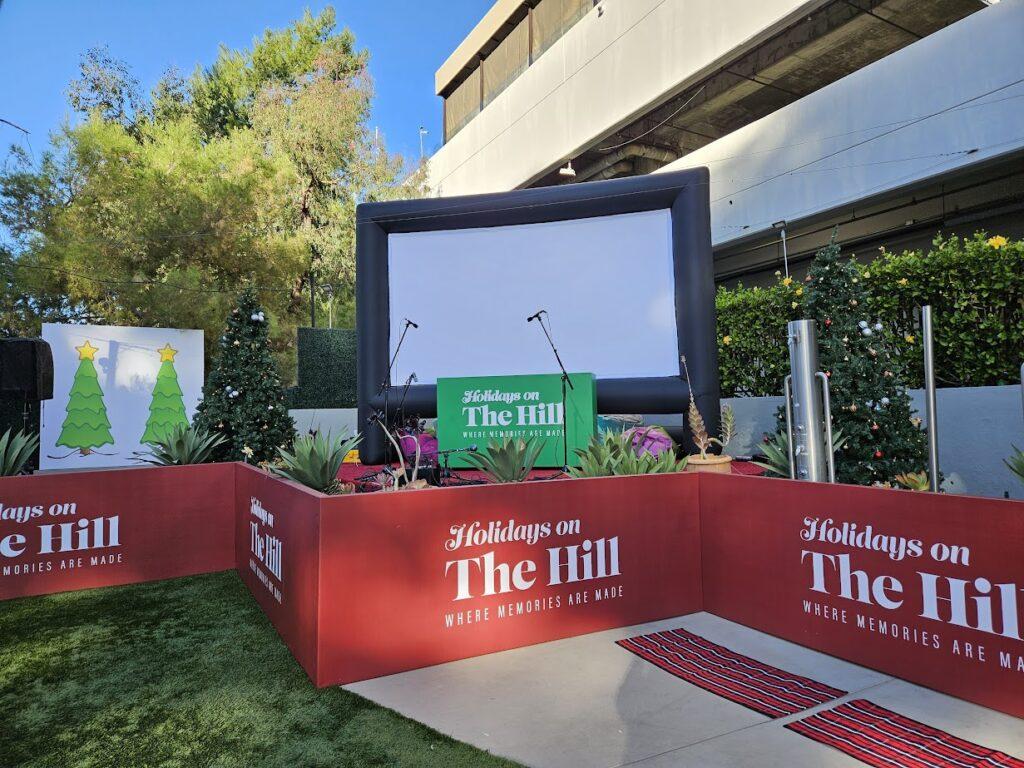 Outdoor Movie Theater at Holiday event