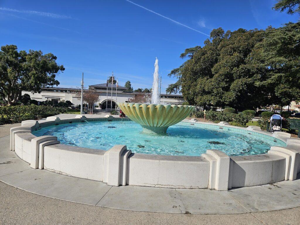 Library Park and fountain in Monrovia, California