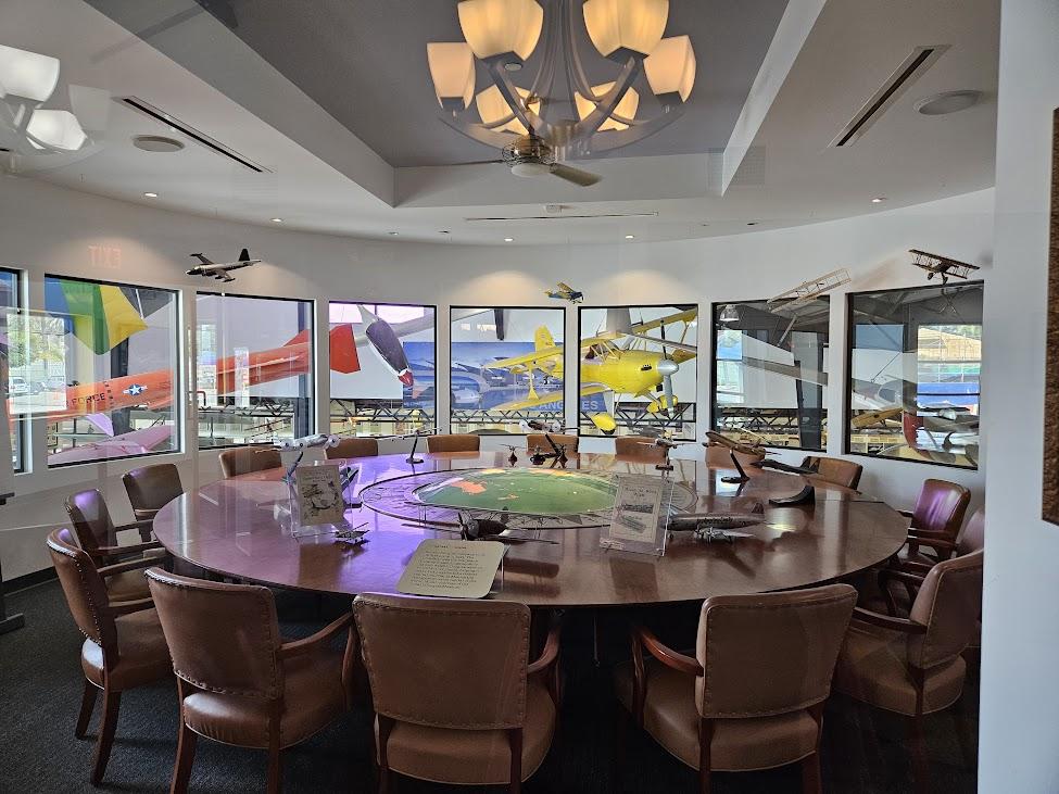 Douglas Boardroom conference table at the Museum of Flying.