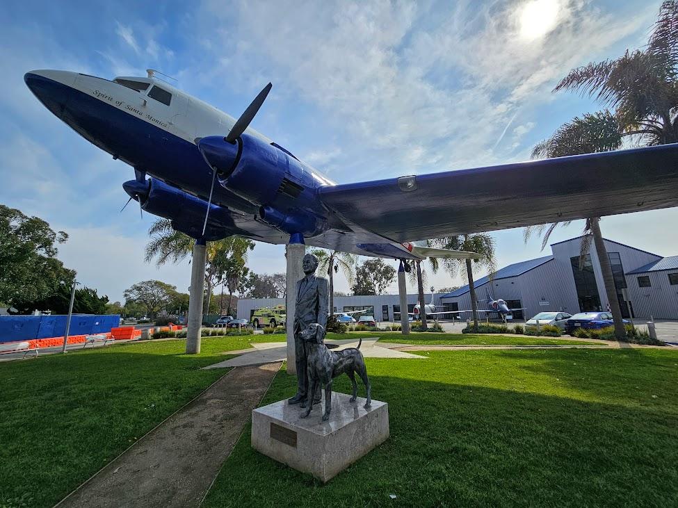 Douglas DC-3 Aircraft outside of the Museum of Flying in Santa Monica.