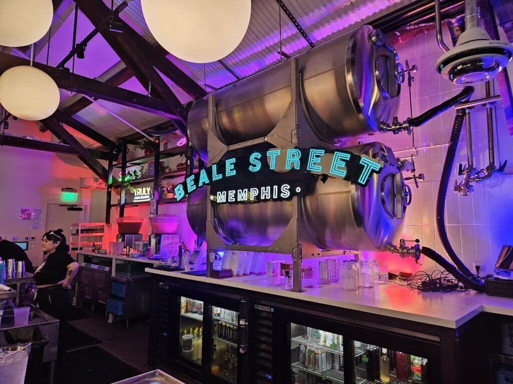 Beale Street Memphis Bar Elvis popup in the LA Arts District.