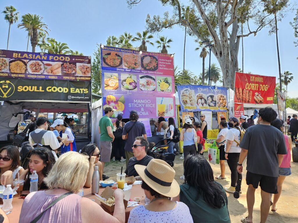 Food vendors at the Lotus Festival 