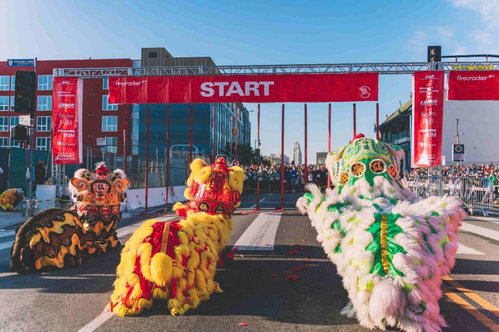 LA Firecracker races in Chinatown Los Angeles