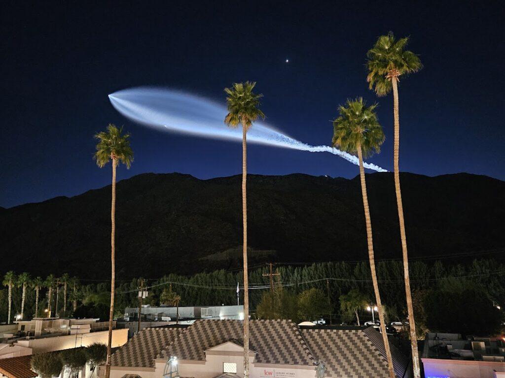 SpaceX Rocket Launch Palm Springs