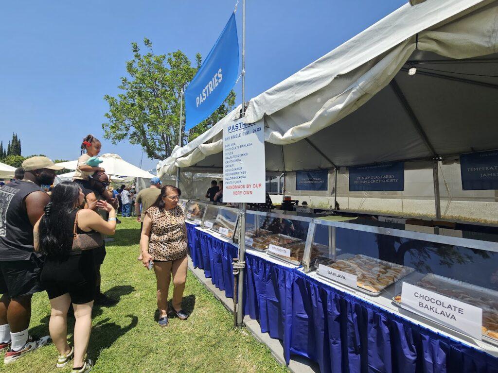 Greek pastries being sold at the Valley Greek Festival in Northridge.