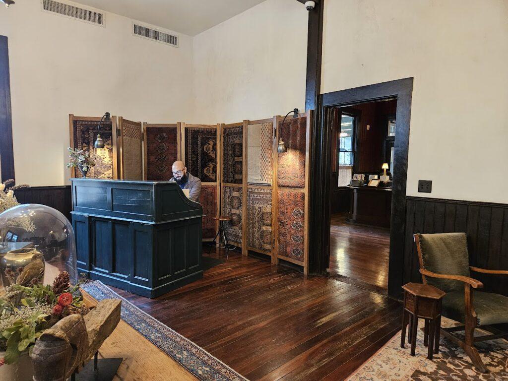 Lobby of Mattei's Tavern in Los Olivos.