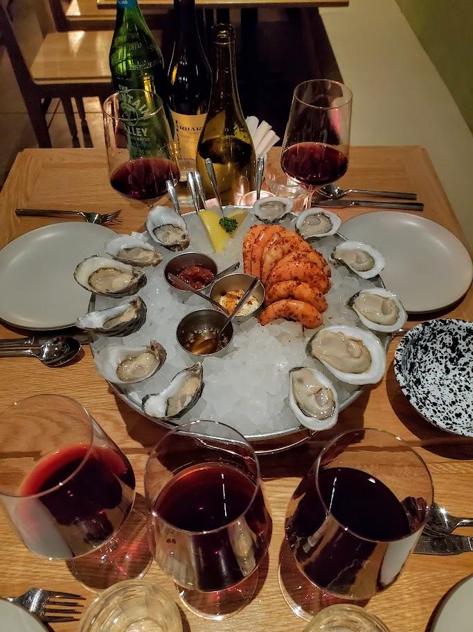 Seafood at Bar Le Cote in Los Olivos.