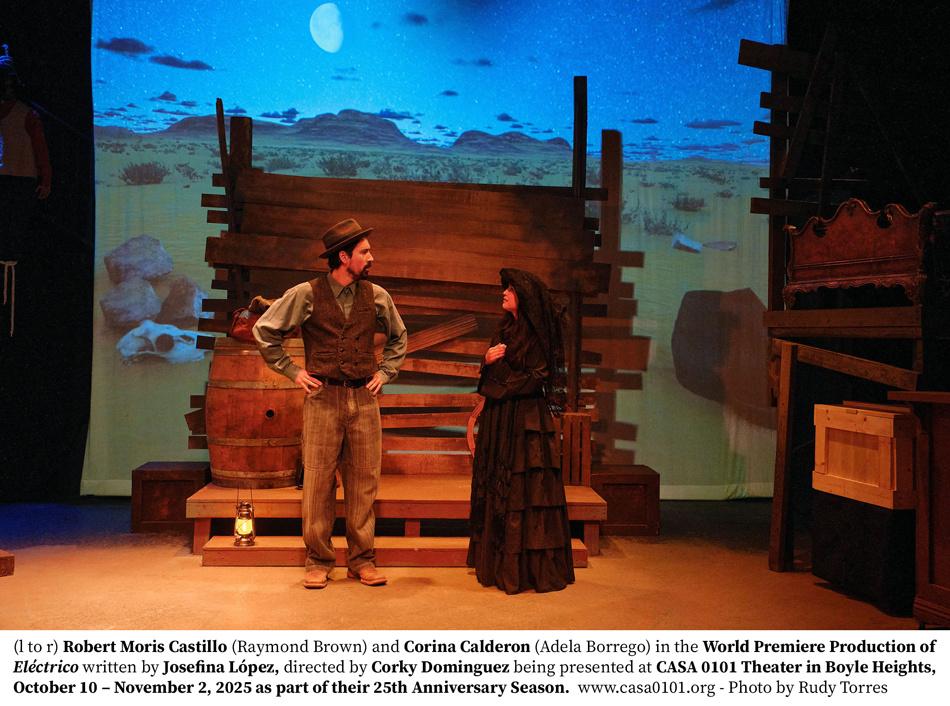 Robert Moris Castillo and Corina Calderon in Electrico at CASA 0101 Theater
