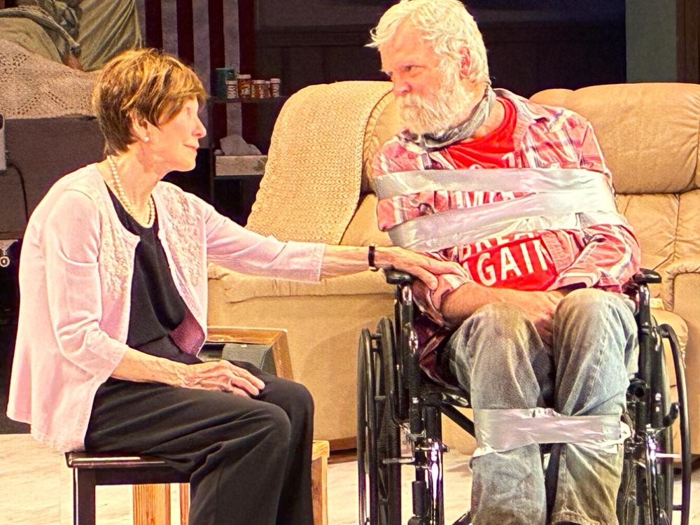 (l to r) Lisa Richards (Maeve Mahoney) and Michael Brainard (Bud Ireton) - Photo by Steve Moyer