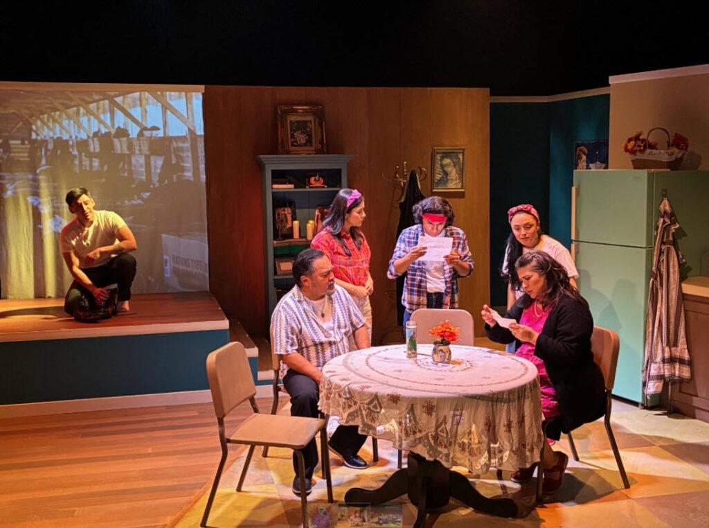 The Cast of Soul Sacrifce at CASA 0101 in Boyle Heights about the Chicano experience during the Vietnam War.