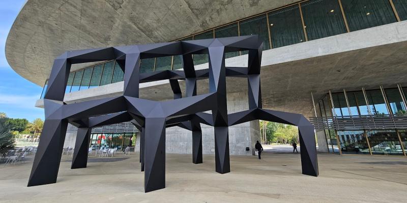 Exterior of the David Geffen Galleries at LACMA