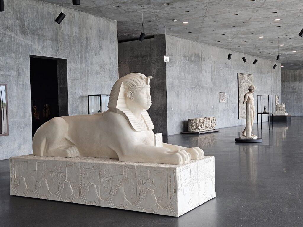 Objects from ancient cultures at the new David Geffen Galleries at LACMA.