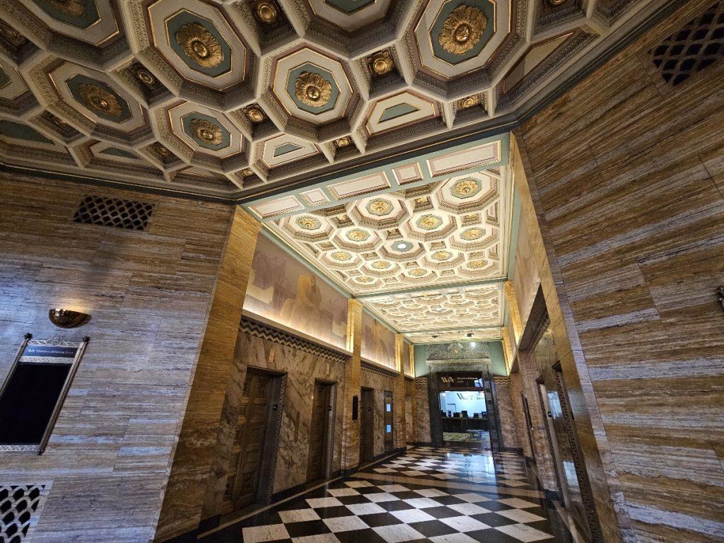 Lobby of the Southern California Edison Building in downtown Los Angeles