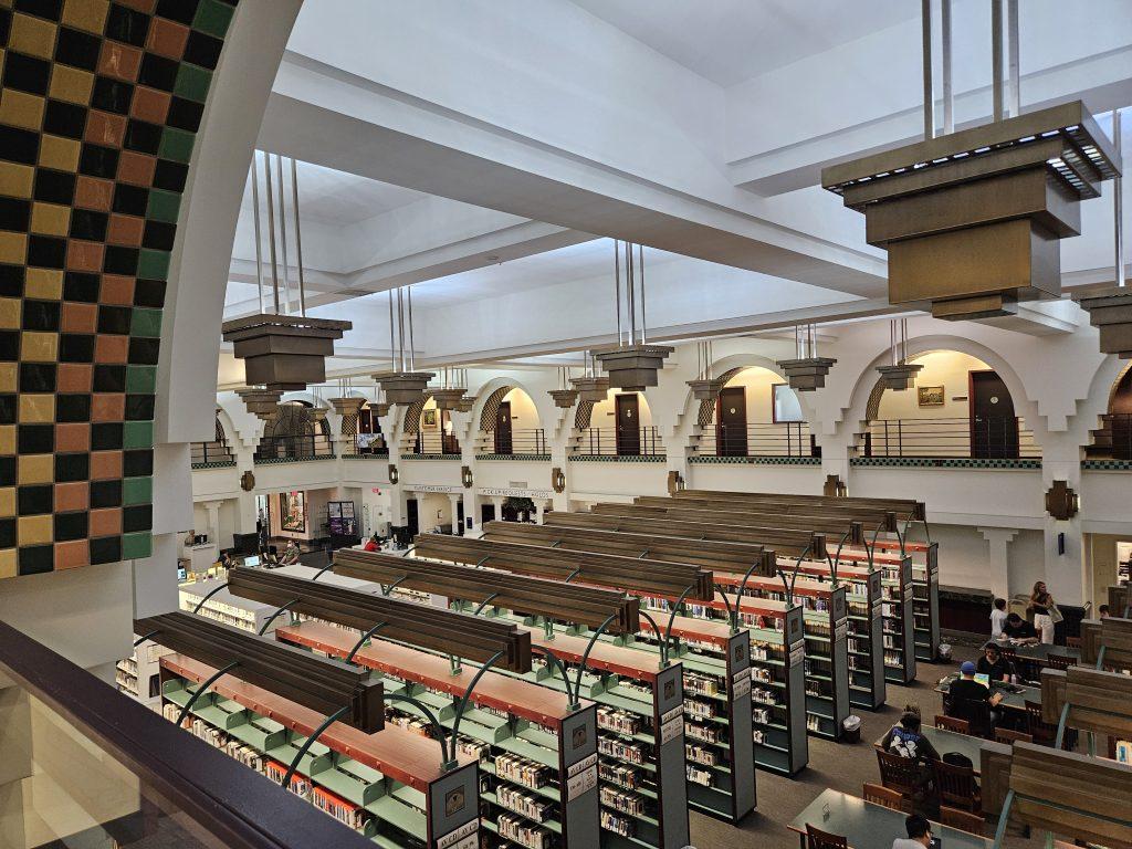 Beverly Hills Library designed in 1932 by Charles Moore.